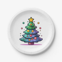 Árvore de Natal Bonita com Ornamentos Coloridos