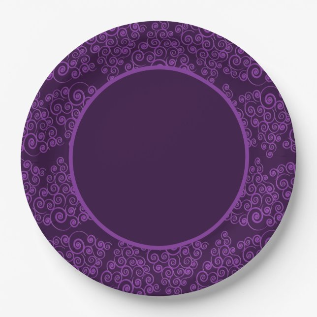 Prato De Papel Árvore de Natal Sugar Plum CurlyQue (Frente)