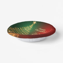 Árvore Dourada de Natal Verde de Mensagem de Nome 