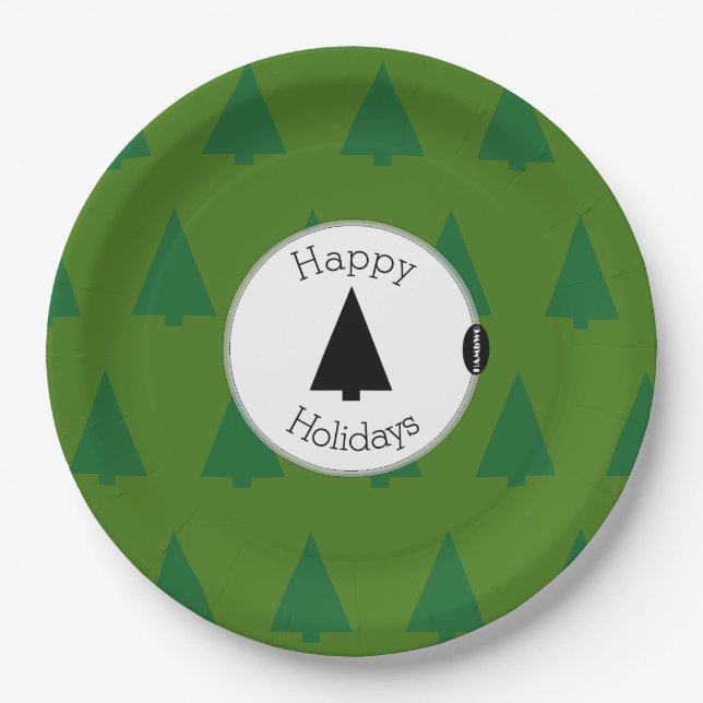 Prato De Papel Árvores de Natal Placa Jante HAMbyWG (Frente)