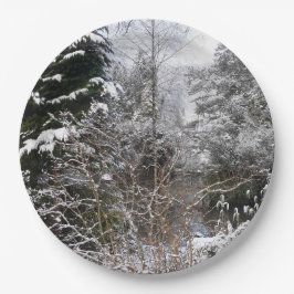 Prato De Papel Árvores Neves
