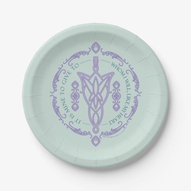 Prato De Papel ARWEN™ Evenstar Gráfico de Citação (Frente)
