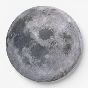 Prato De Papel As placas de papel descartáveis da Lua cheia