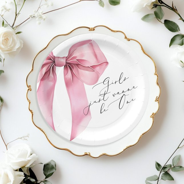 Prato De Papel As raparigas só querem ser um primeiro aniversario (Criador carregado)