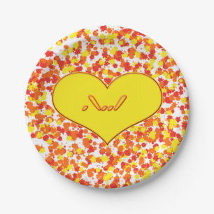 Prato De Papel ASL-I Te Amo com Coração por Shirley Taylor