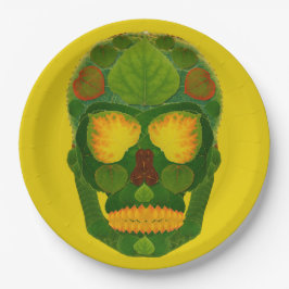 Prato De Papel Aspen Leaf Skull 9