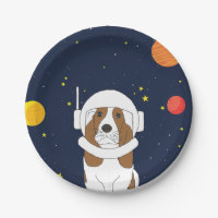 Astronauta De Cão Cão Cão Cento Com Capacete Espac