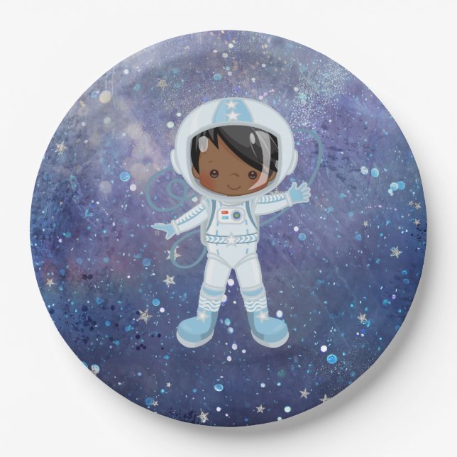 Prato De Papel Astronauta do Espaço Exterior (Frente)