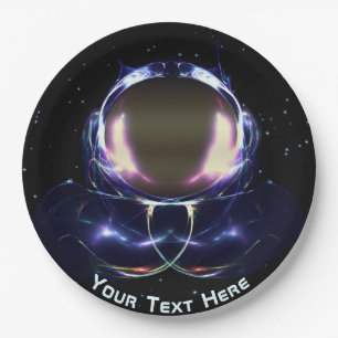 Prato De Papel Astronauta Fractal