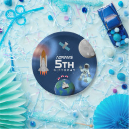 Prato De Papel Astronauta na Festa de aniversário do Tema da Galá
