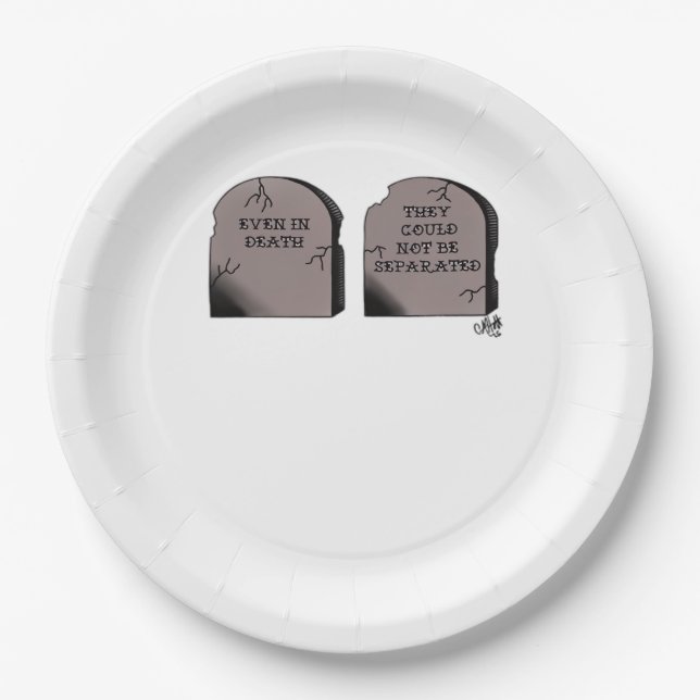 Prato De Papel Até que a morte nos faça parte do clássico - esque (Frente)