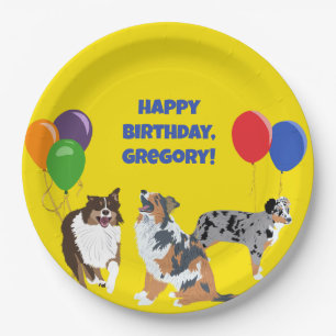 Prato De Papel Aussies - Prateleiras Australianas e Balões do Par