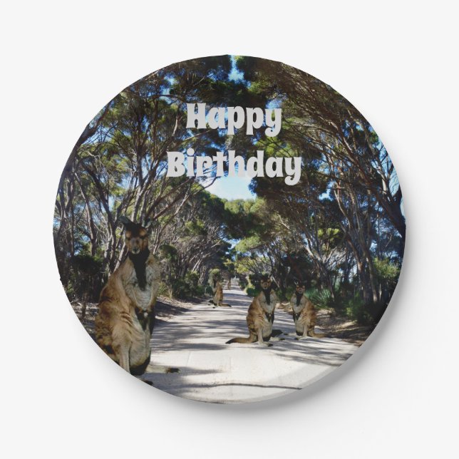 Prato De Papel australiana Wallaby Road, Paper Plates (Frente)