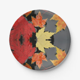 Prato De Papel Autumn Deixa Placa de Papel