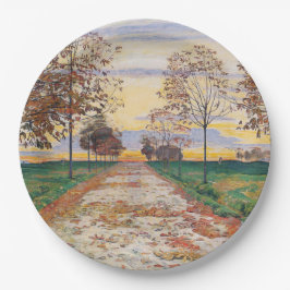Prato De Papel Autumn Evening (por Ferdinand Hodler)