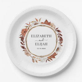 Prato De Papel Autumn Fall Floral Terracotta Wedding