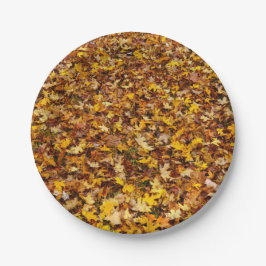 Prato De Papel Autumn Leaves Abstrato