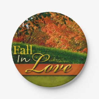 Prato De Papel Autumn Wedic Fall In Love Foliage Foto