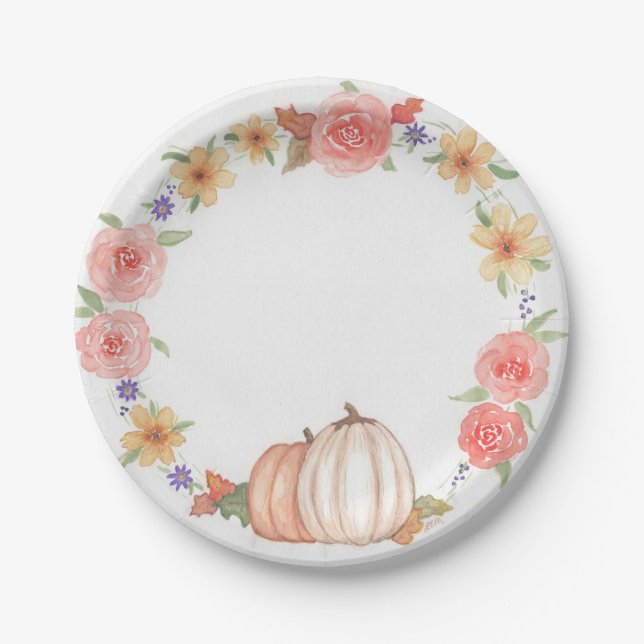 Prato De Papel Autumn Wreath (Frente)