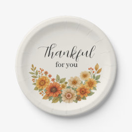 Prato De Papel Autumn Wreath - Queda Floral - Ação de Graças