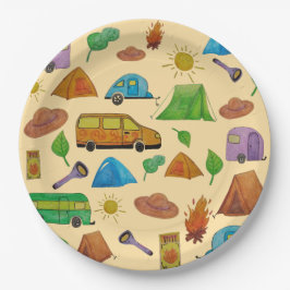 Prato De Papel Aventura de camping