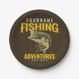 Prato De Papel Aventuras De Pesca Personalizadas Anglas De Peixe