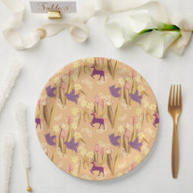 Aves e Unicórnios em Primavera Meadow