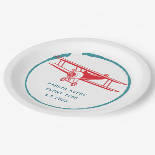 Prato De Papel Avião Personalizado