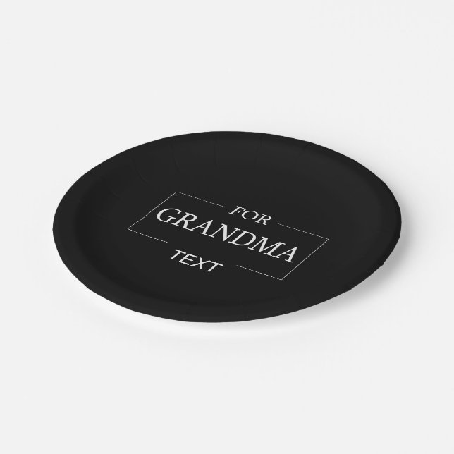 Prato De Papel Avó Avó Aniversário Presente Personalizado (Inclinado)