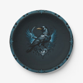 Prato De Papel Avó preto majestoso sentado em um ornamentado