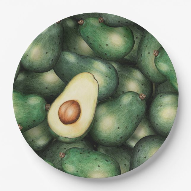 Prato De Papel Avocado (Frente)