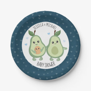 Prato De Papel Avocado Santo Chá de fraldas Guacamole