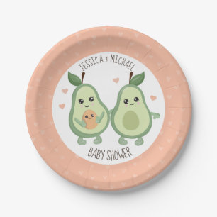 Prato De Papel Avocado Santo Chá de fraldas Guacamole