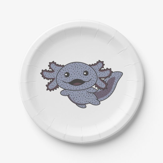 Prato De Papel Axolotl Vários Tipos De Axolotls Doentes Ba (Frente)