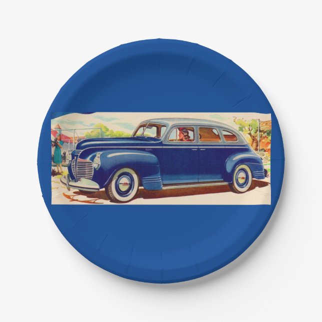 Prato De Papel azul 1941 Plymouth (Frente)