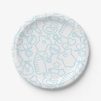 Prato De Papel Azul-branco-aspersão doce