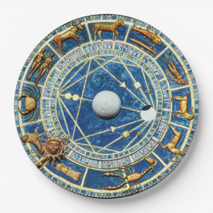 Prato De Papel Azul, Celestial, Festa de Astrologia Zodíaca Horos