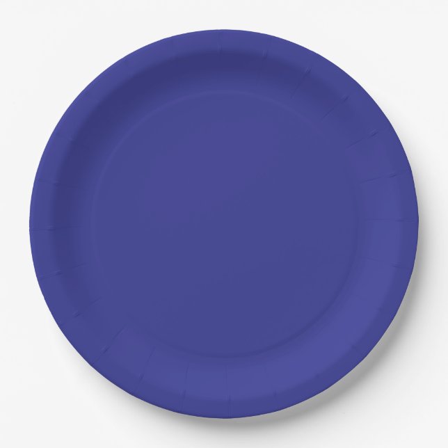 Prato De Papel Azul-cobalto azul-sólido (Frente)