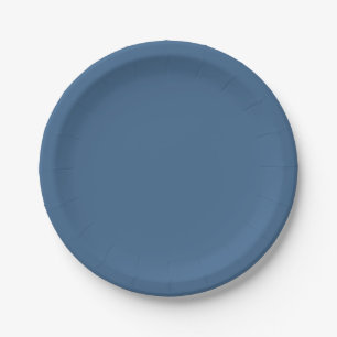 Prato De Papel Azul de aço sólido