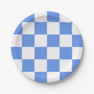 Prato De Papel Azul de Cornflower/Branco Verificado