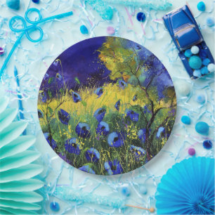 Prato De Papel Azul outono, Arte