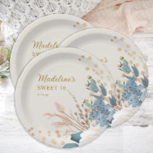 Azul Poeirento Branco Floral Brilho Dourado Doce 1