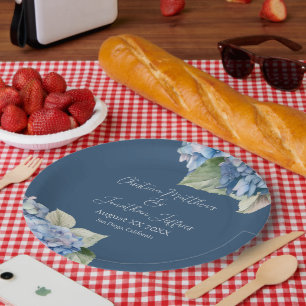 Prato De Papel Azul-romântico Hidrocoloração Hidrológica Flores d