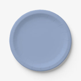 Prato De Papel Azul Serenidade Moderna Cor Sólida Simples