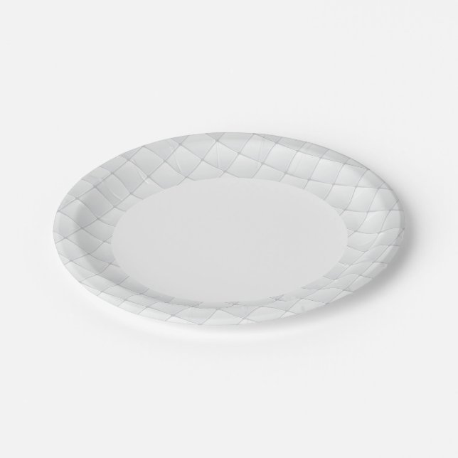 Prato De Papel azulejo branco (Inclinado)