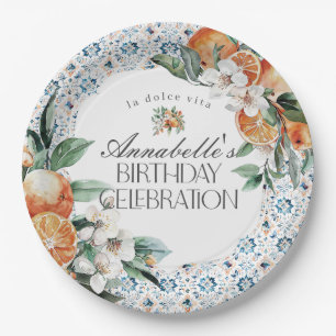 Prato De Papel Azulejo da Toscânia Decoração da Mesa Italiana