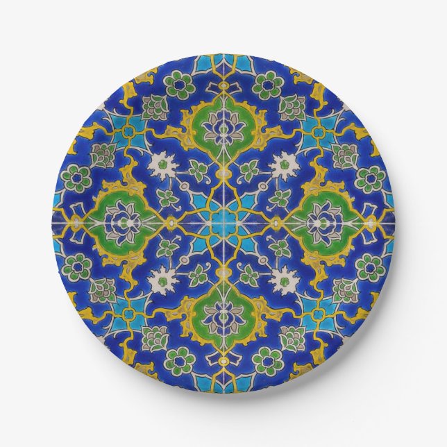 Prato De Papel azulejo do iznik (Frente)