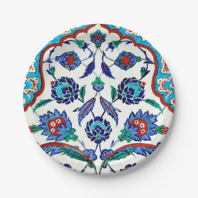 Prato De Papel azulejo do iznik (Frente)