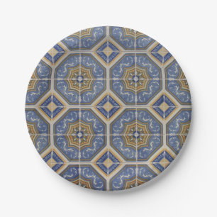 Prato De Papel Azulejo do português