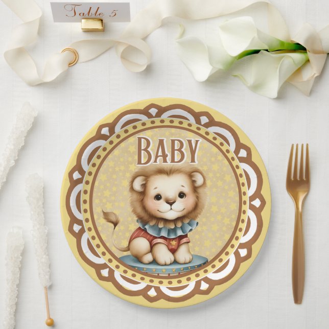 Prato De Papel Baby Circus (Casamento)
